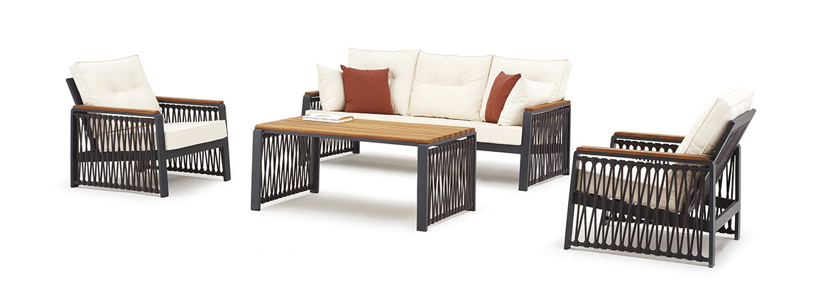 AMOUR ROPE LOUNGE SET (Orta Shp) 3+1+1+SEHPA MİNDERLİ