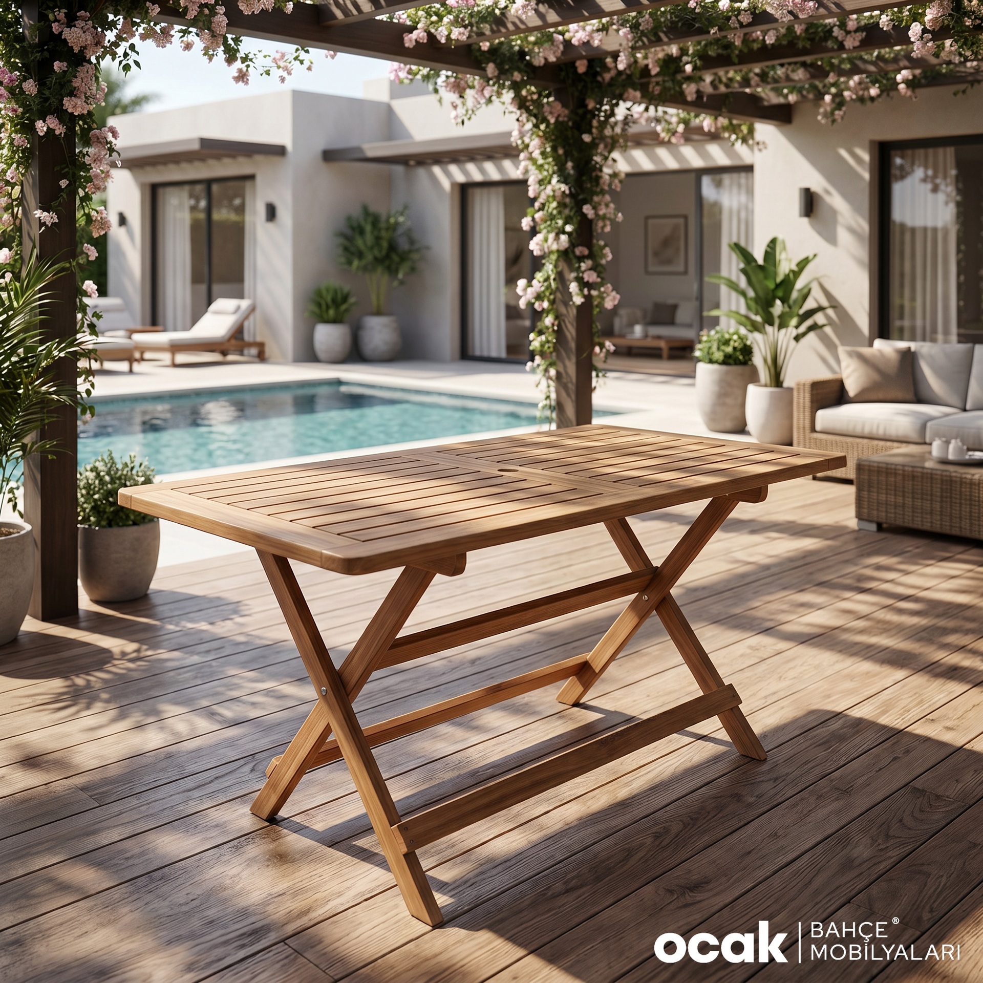 IROKO TROY FOLDABLE TABLE 70*120 CM
