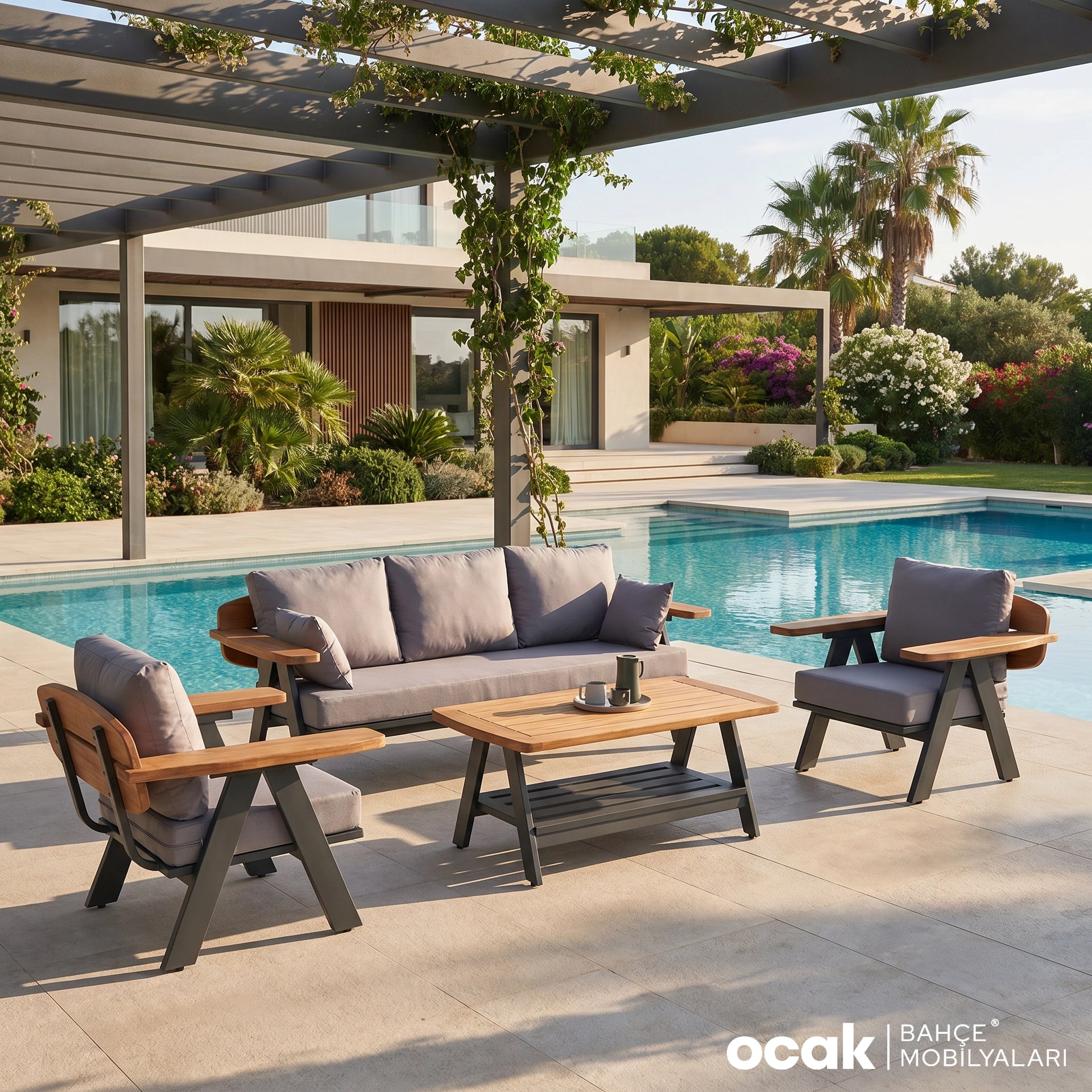 DELUXE-AL LOUNGE SET (ASH WOOD)