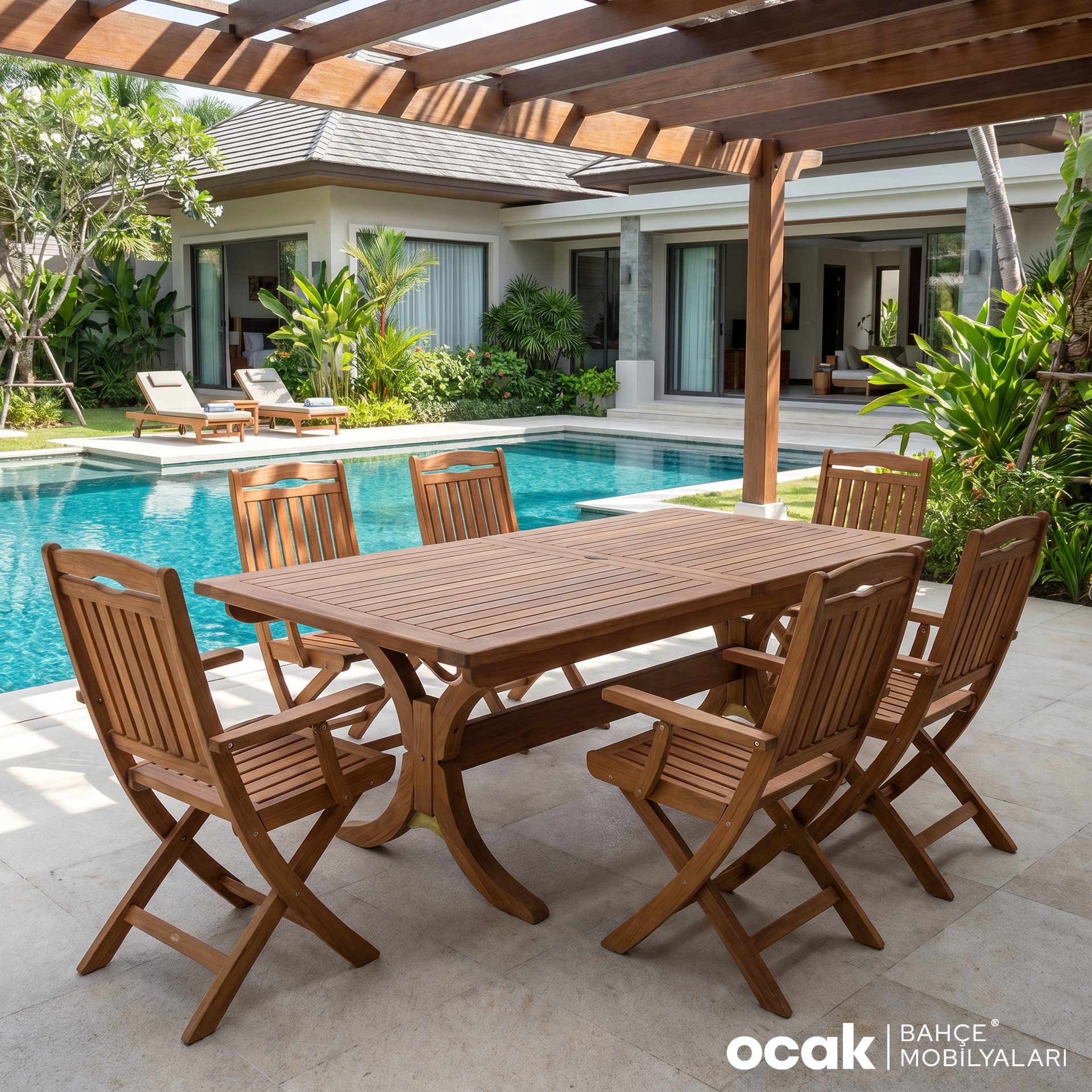 IROKO BUTTERFLY TABLE - 100*200 +50+50 CM